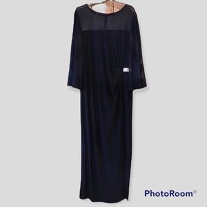 R&M Richard, Plus Size 20w Formal Navy Blue Gown